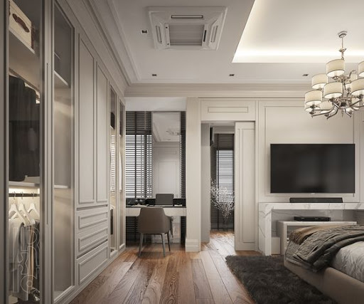 Phòng ngủ căn hộ theo phong cách hiện đại