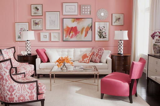 Thiết kế nội thất căn hộ cho trẻ em với màu hồng phấn